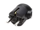 BACHMANN Schutzkontaktstecker, schwarz bruchfest, montierbar, IP 20, Winkel