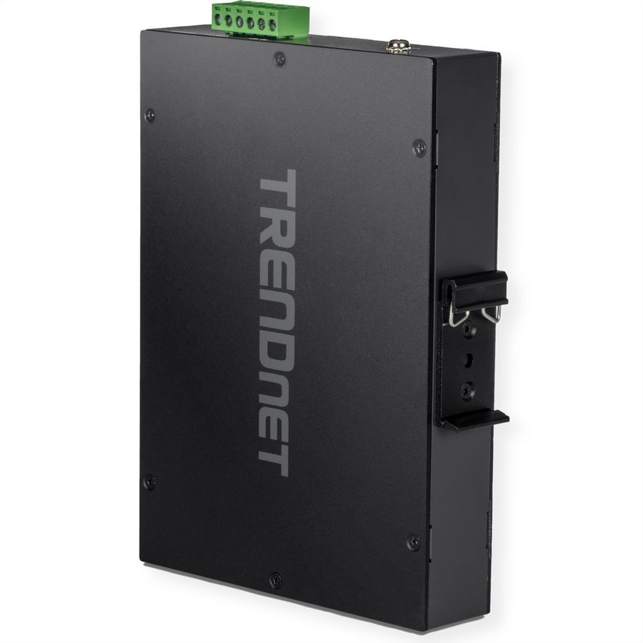 TRENDnet TI-PGM541 5 Port Rail Switch Industrial Gigabit PoE+, schwarz