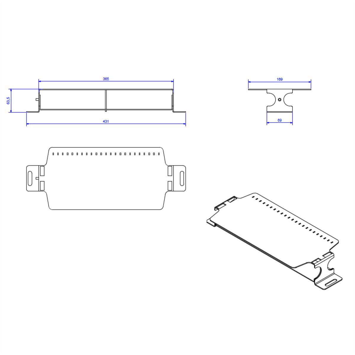 BACHMANN Consolidation Point Halterung 6-fach, verpackt im Polybeutel