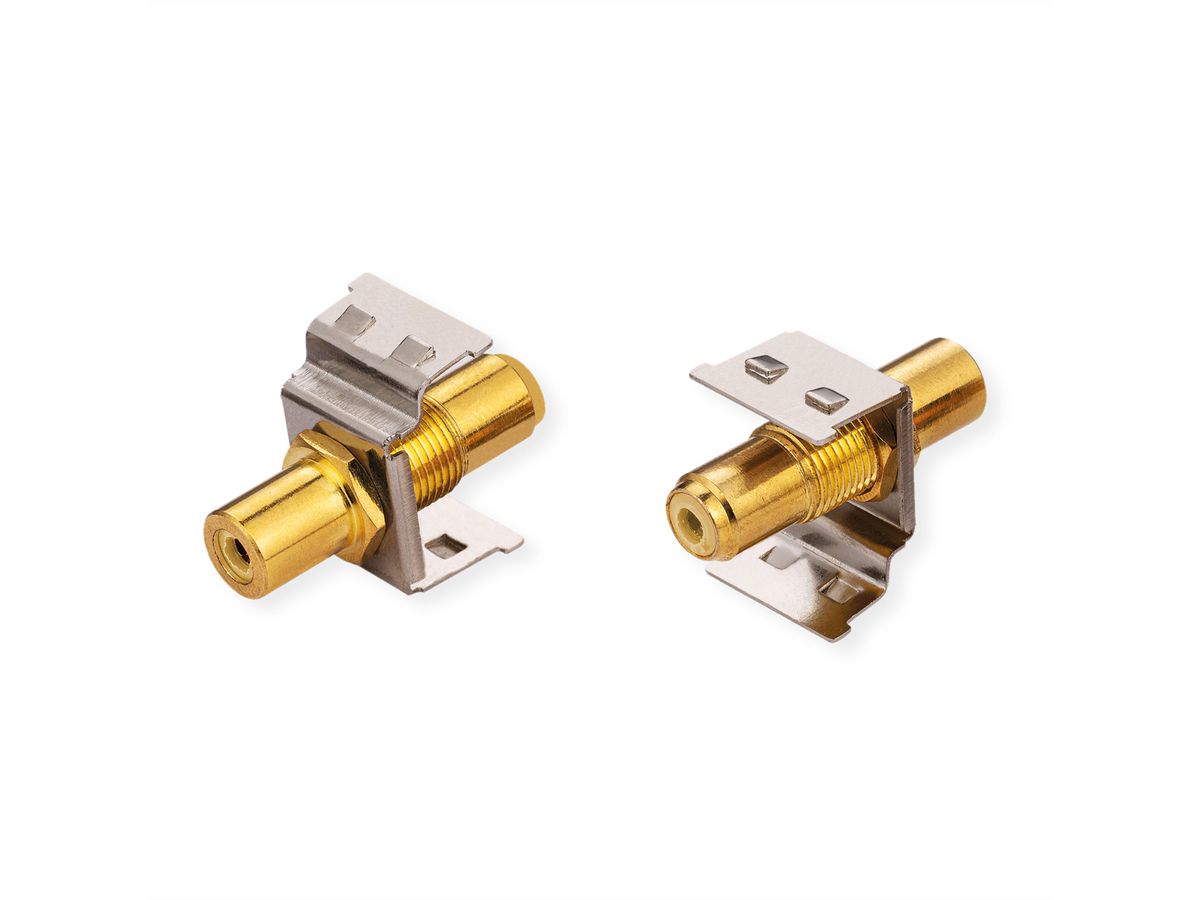 ROLINE RCA-Keystone-Kupplung, Metall, gelb