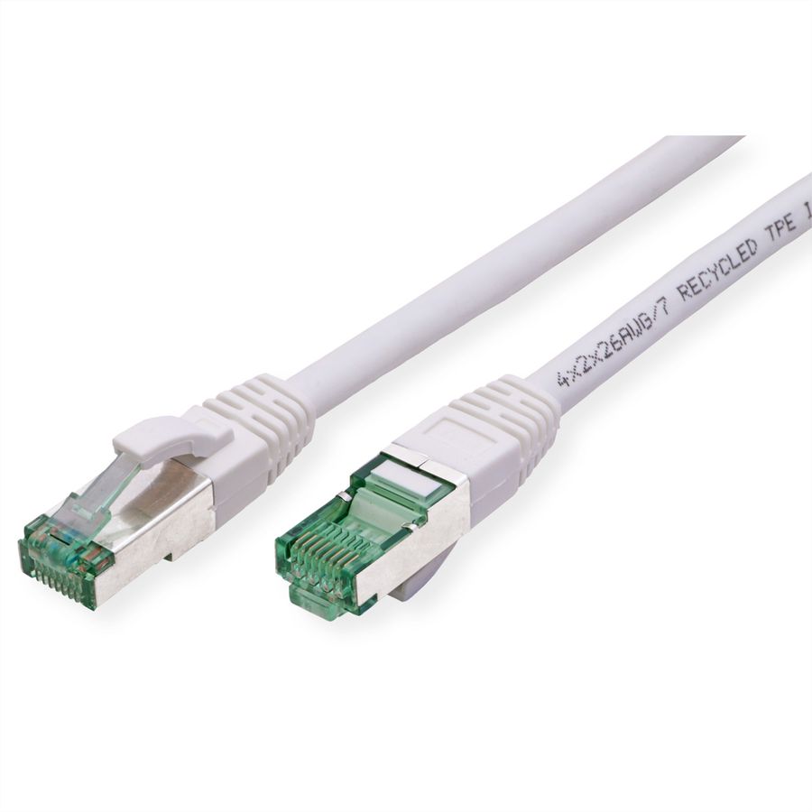 ROLINE RM Patchkabel Cat.6A S/FTP (PiMF), weiß, 10 m