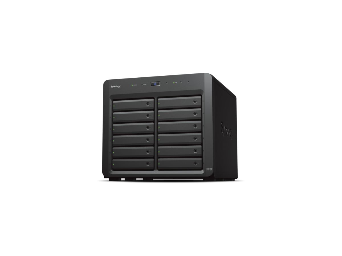 Synology DX1222 Speicherlaufwerksgehäuse HDD / SSD-Gehäuse Schwarz 2.5/3.5 Zoll