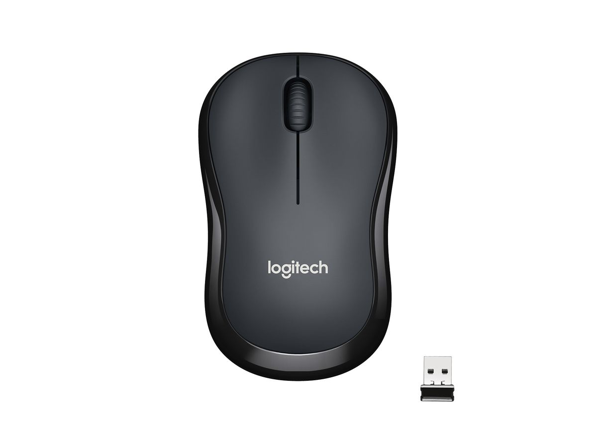 Logitech M220 SILENT kabellose Maus, schwarz / grau