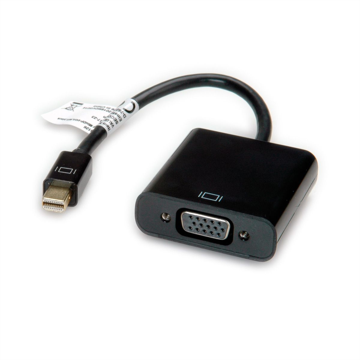 VALUE Mini DisplayPort-VGA Adapter, Mini DP ST - VGA BU, Aktiv