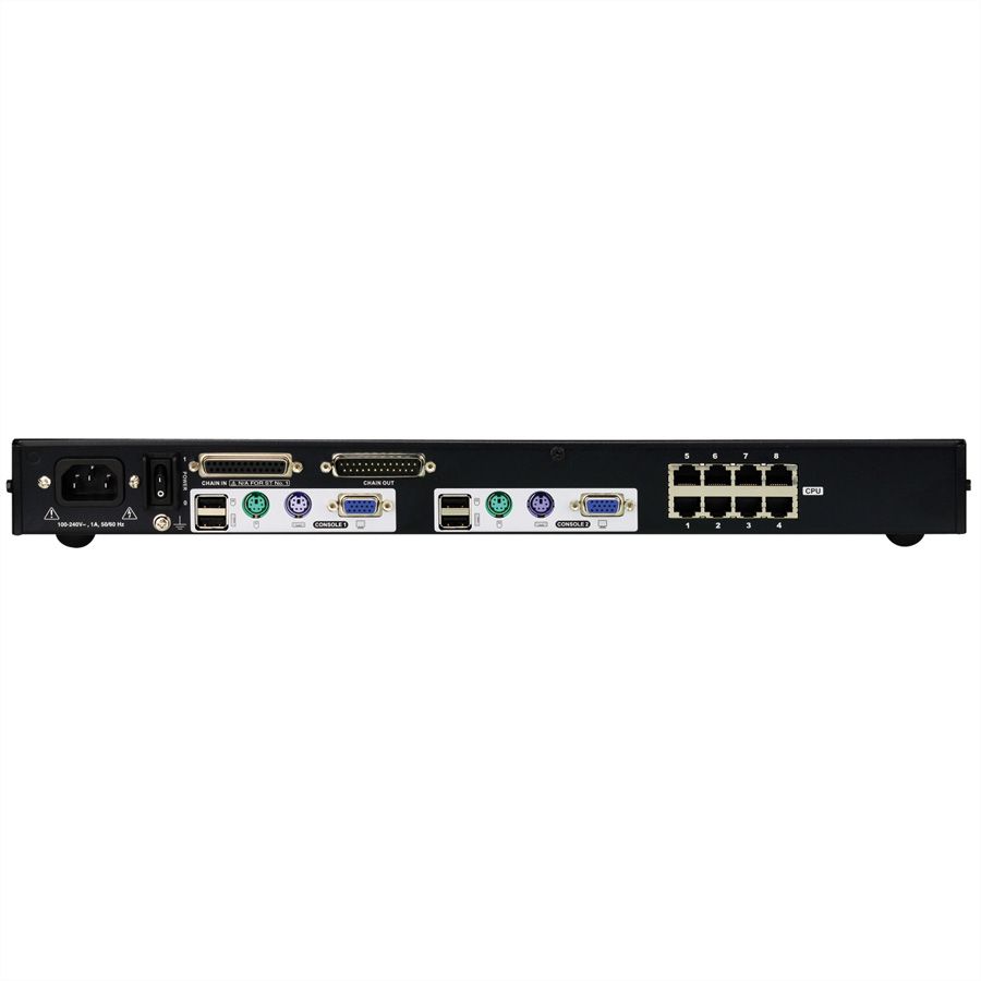 ATEN KH2508A 2-Konsole 8-Port Multi-Interface (DisplayPort, HDMI, DVI, VGA) Cat 5 KVM Switch