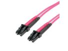 TELEGÄRTNER LWL Rangierkabel 2x G50/125 OM4, 1x LC Duplex - 1x LC Duplex, violett, 10 m