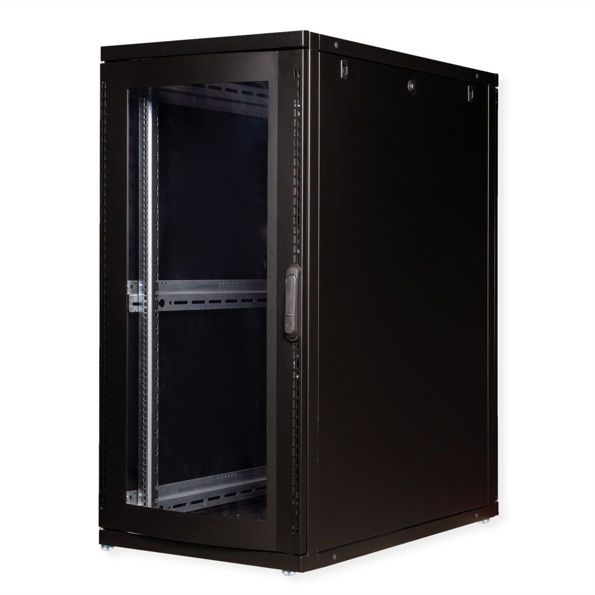 ROLINE 19-Zoll Serverschrank Pro 26 HE, 600x1000 BxT schwarz Plexiglas