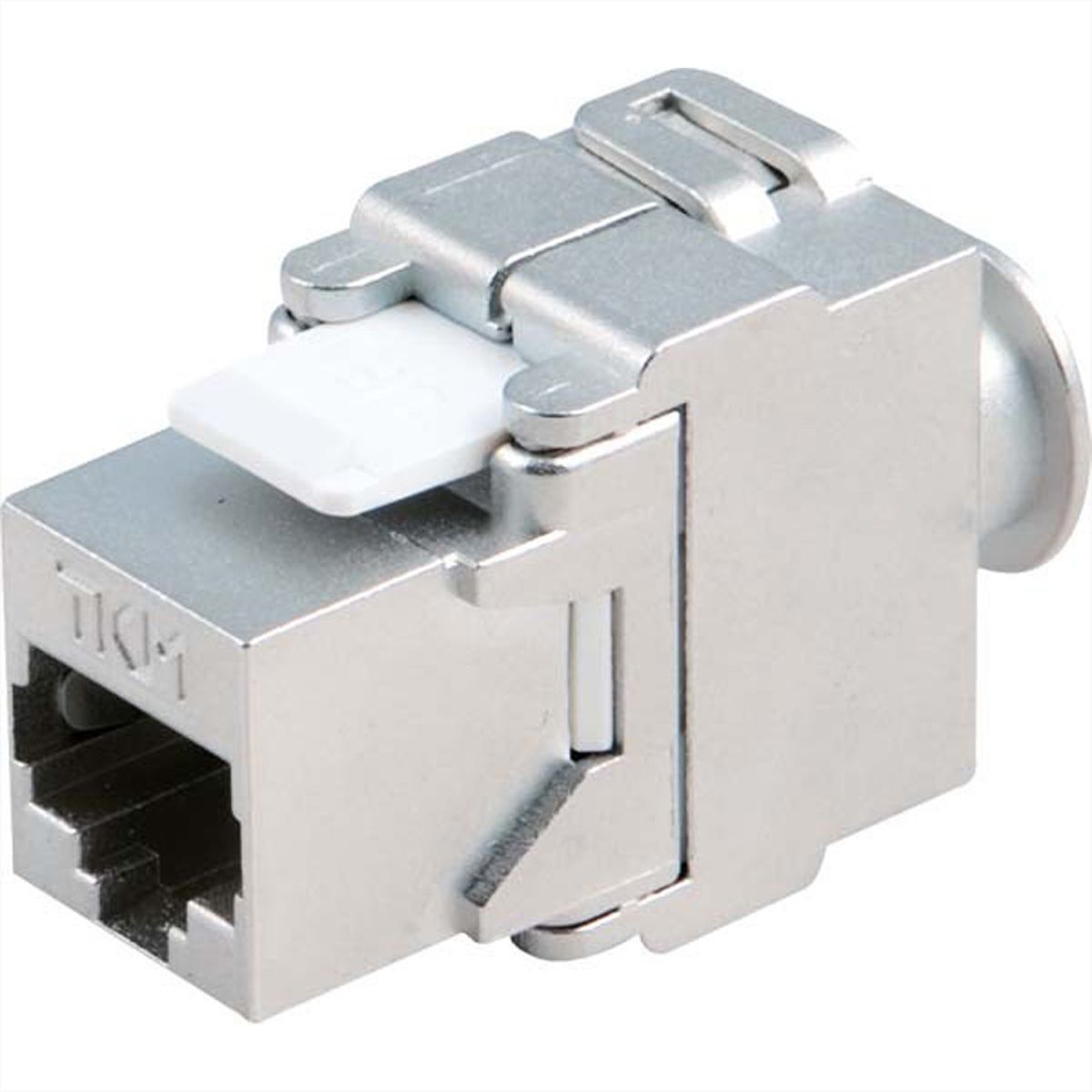 BACHMANN Keystone CAT6a STP Kupplung, RJ45/LSA-Anschlusstechnik 10GB, silberfarben