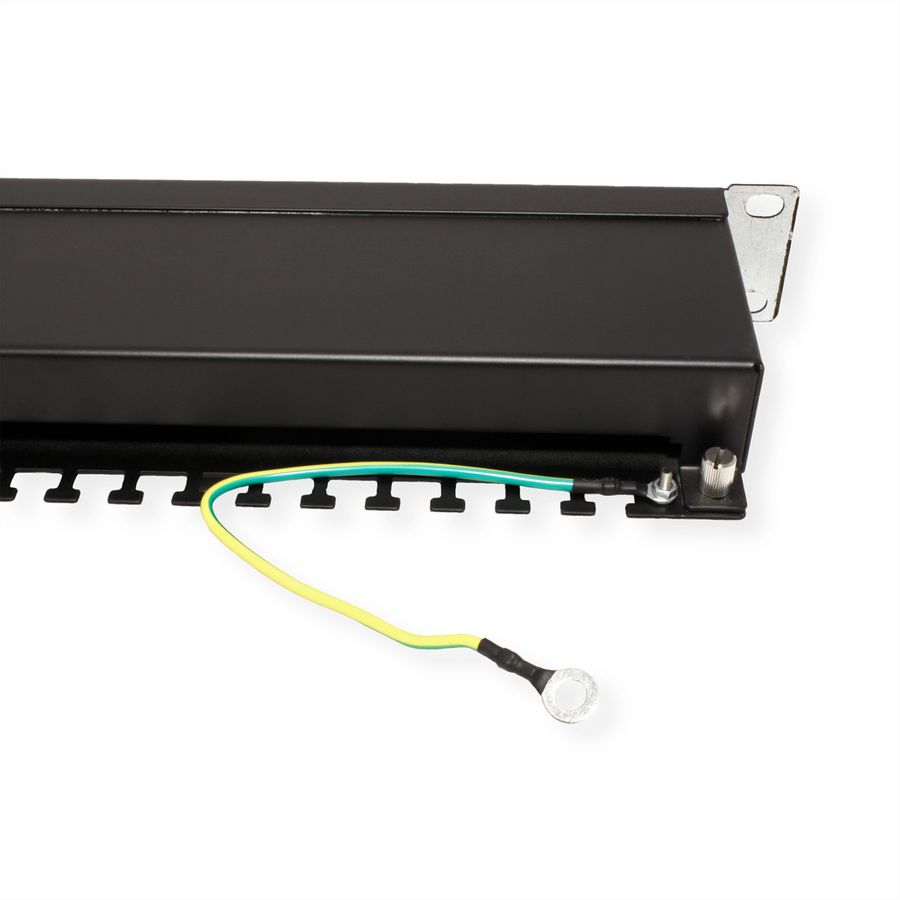 VALUE Cat.5e (Class D) 19-Zoll-Patchpanel, 24P, geschirmt, schwarz