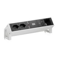 BACHMANN DESK2 2xCH 90° 1xUSB C/C 65W, 1xCM L=0,2m RAL9010