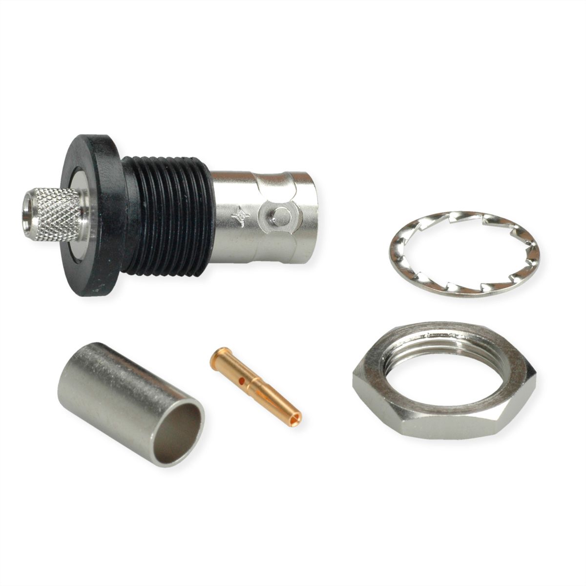 TELEGÄRTNER BNC-Kabeleinbaubuchse 75 Ohm für RG-59B/U, isoliert