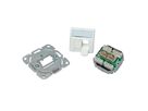 TELEGÄRTNER Dose AMJ45 UP/50 2x RJ-45 Kat.5e (Class D), alpinweiss