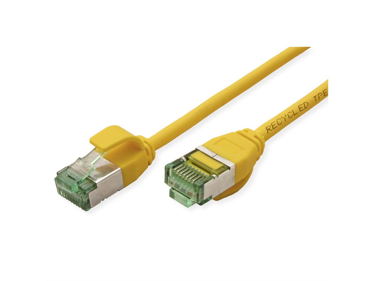ROLINE RM U/FTP DataCenter Patchkabel Cat.6A (Class EA), slim, gelb, 1 m