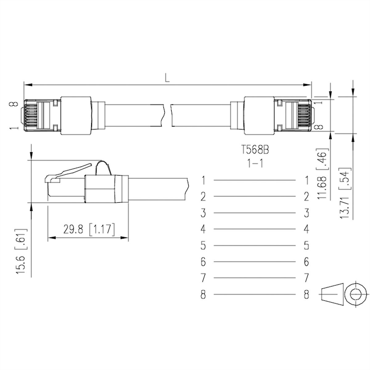 METZ CONNECT Patchkabel 6kV Flex500 Outdoor, schwarz, 2 m