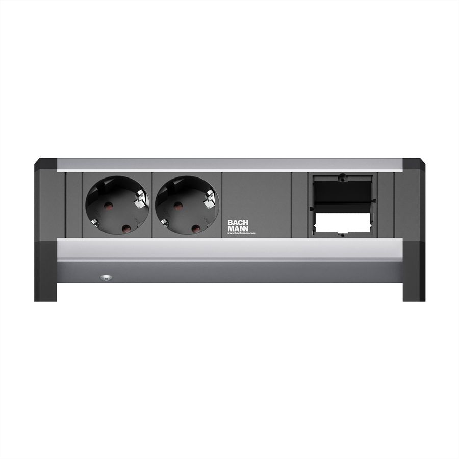 BACHMANN DESK 2xCEE7/3 1xCM GST18, schwarz
