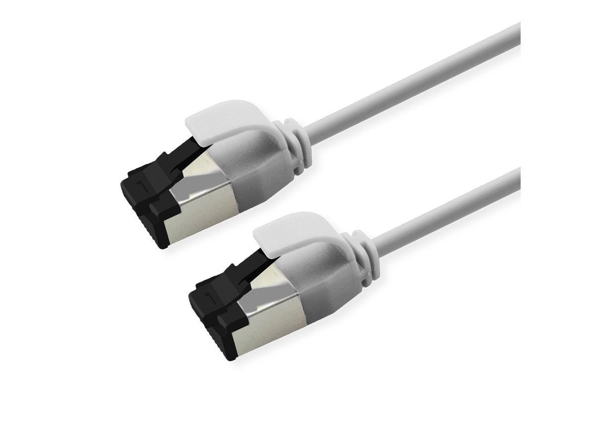 ROLINE U/FTP Patchkabel Cat.8 (Class I), slim, LSOH, Litzendraht, grau, 0,5 m
