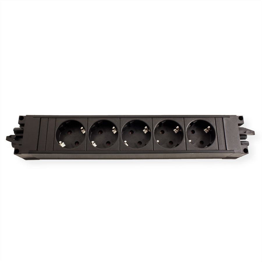 BACHMANN STEP BASE Schutzkontakt, 5x CEE7/3, schwarz