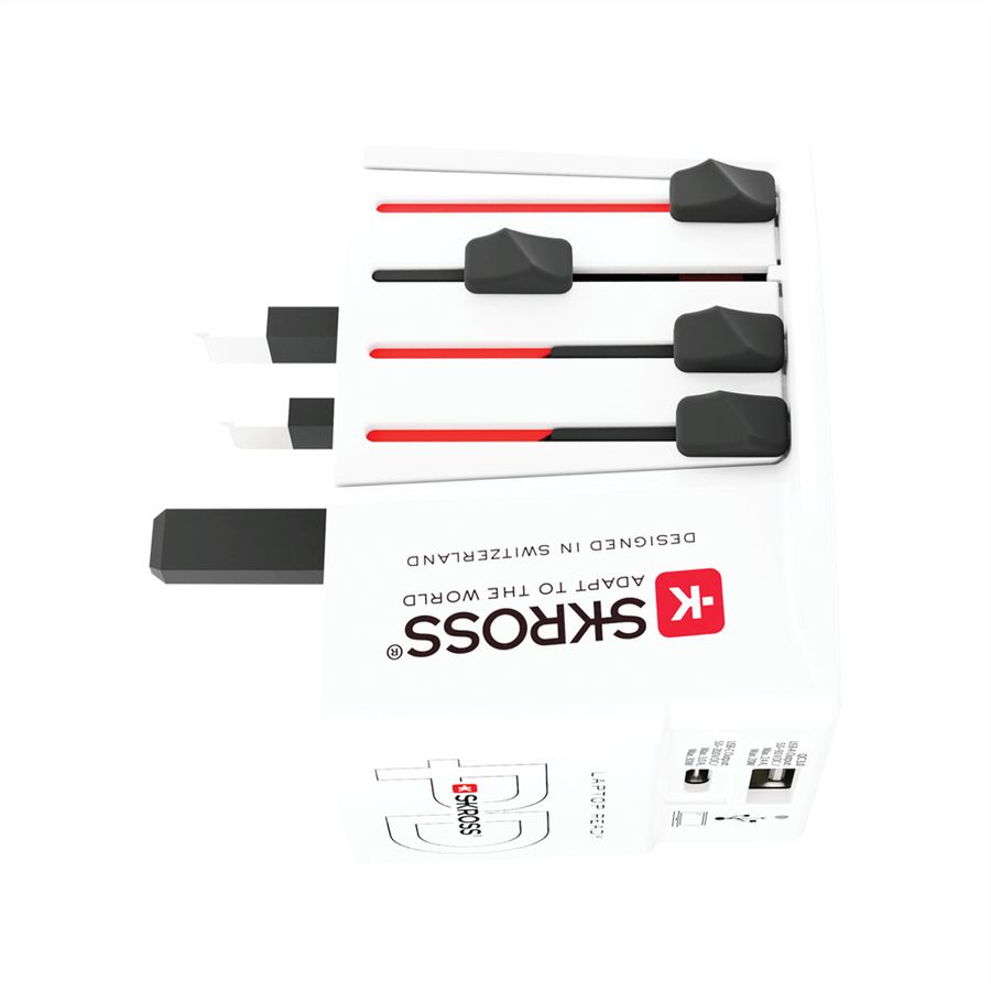 Skross MUV USB AC30PD White Retail, Weltweit