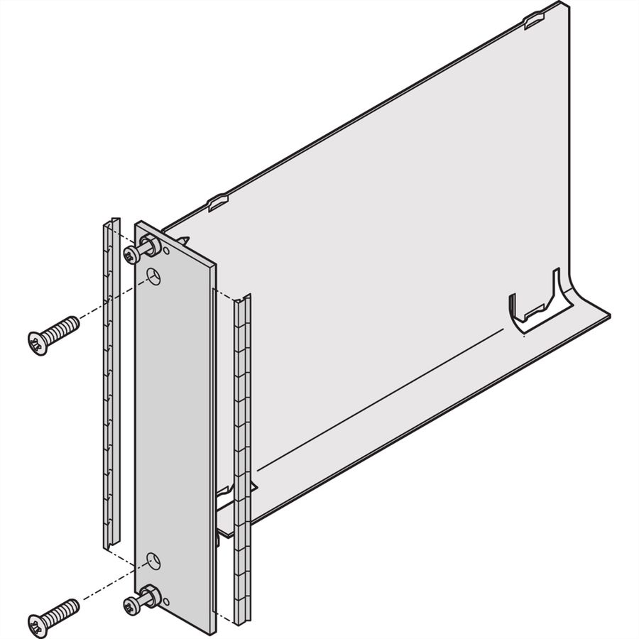 SCHROFF Luftleitblech mit Frontplatte (Edelstahldichtung) - SBG SCHOTTBLECH 6HE 4TE 220T