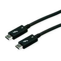 ROLINE Thunderbolt™ 4 Kabel, USB C-C, ST/ST, 8K UHD-2, 40Gbit/s, 100W, aktiv, schwarz, 1,5 m