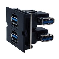 BACHMANN Rahmen 2xUSB 3.0, 90° Abgang seitlich