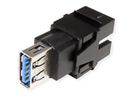 BACHMANN Keystone USB 3.0 Kupplung B/A Buchse-Buchse schwarz