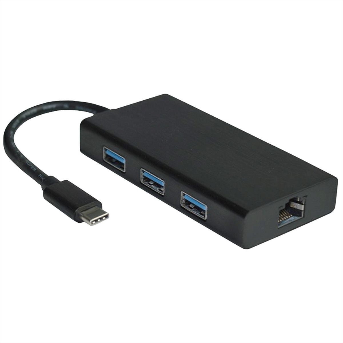 VALUE USB-C zu Gigabit Ethernet Konverter + Hub