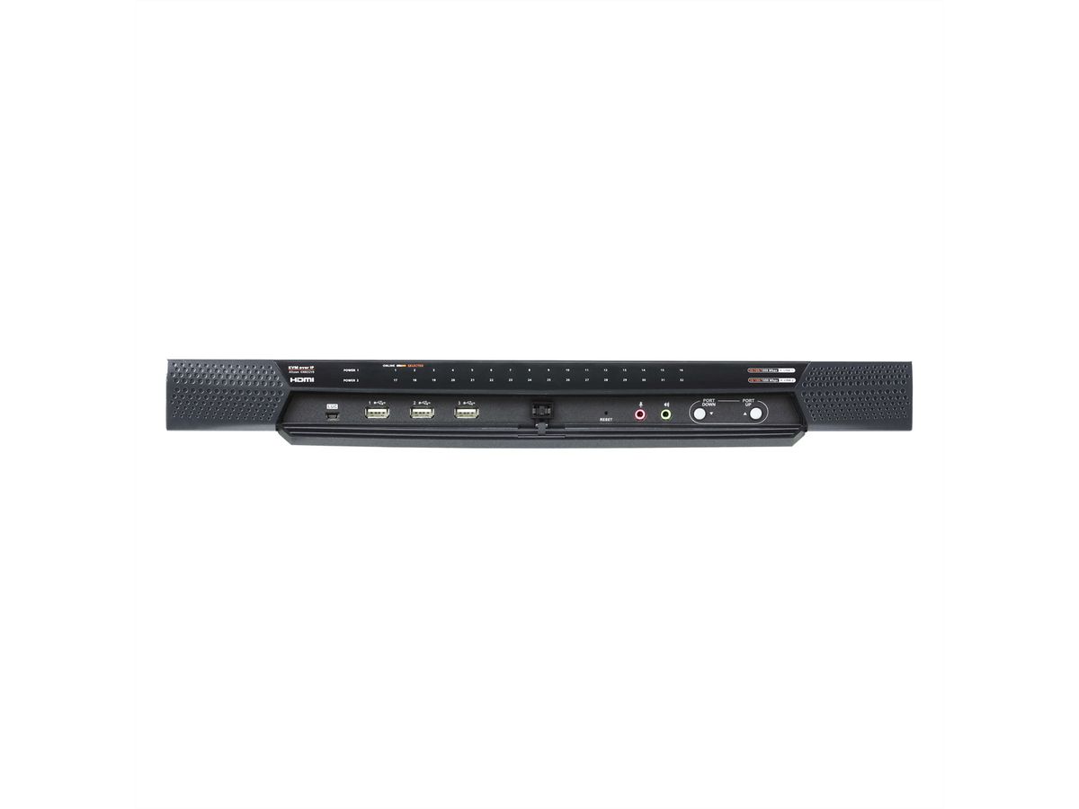 ATEN KN8032VB 32-Port Multi Interface Cat 5 KVM over IP Switch, 1 Local 8 Remote Access