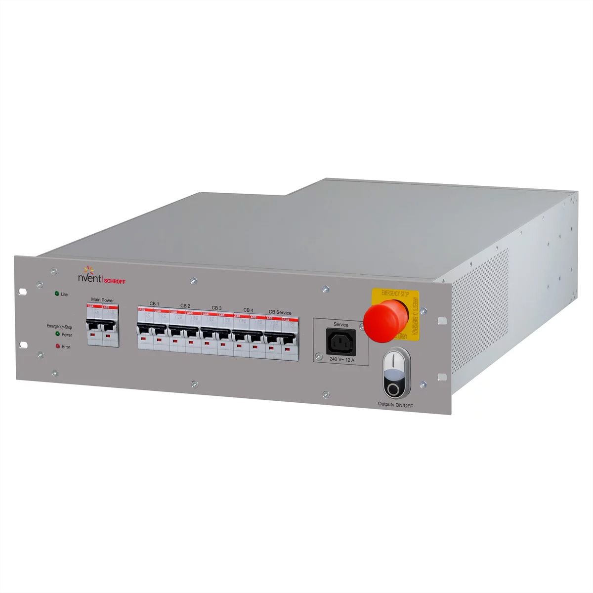 SCHROFF Rack Safety Plus, 3 HE, 208 / 240 V AC, EMV-Filter