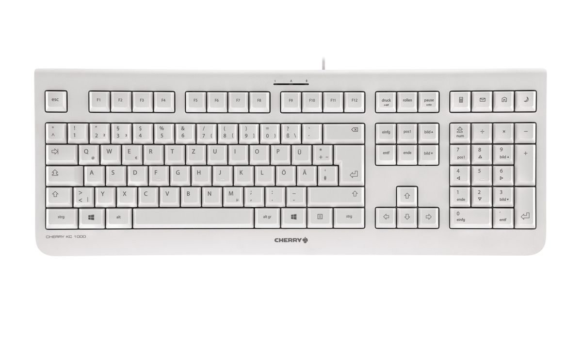 CHERRY KC 1000 USB QWERTY US Englisch Grau