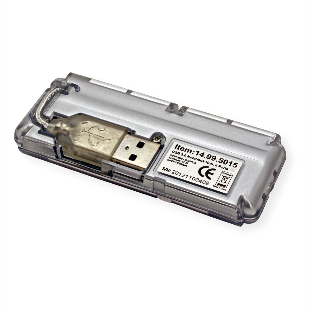 VALUE USB 2.0 Notebook Hub, 4 Ports, ohne Netzteil
