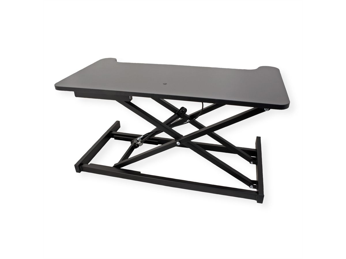 VALUE Höhenverstellbarer Schreibtischaufsatz, 800 x 400 mm, schwarz