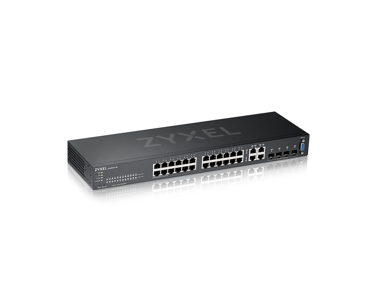 Zyxel GS2220-28-EU0101F Netzwerk-Switch Managed L2 Gigabit Ethernet (10/100/1000) Schwarz