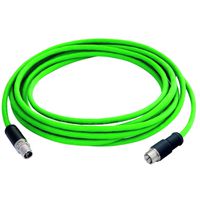 TELEGÄRTNER STX M12x1-M12x1 VL X-kod. Cat.6A, CP01CS02B-SFTP2607C7-1PUR-A0500, 5 m