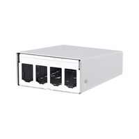 METZ CONNECT Modul AP-Gehäuse 4 Port reinweiß RAL9010