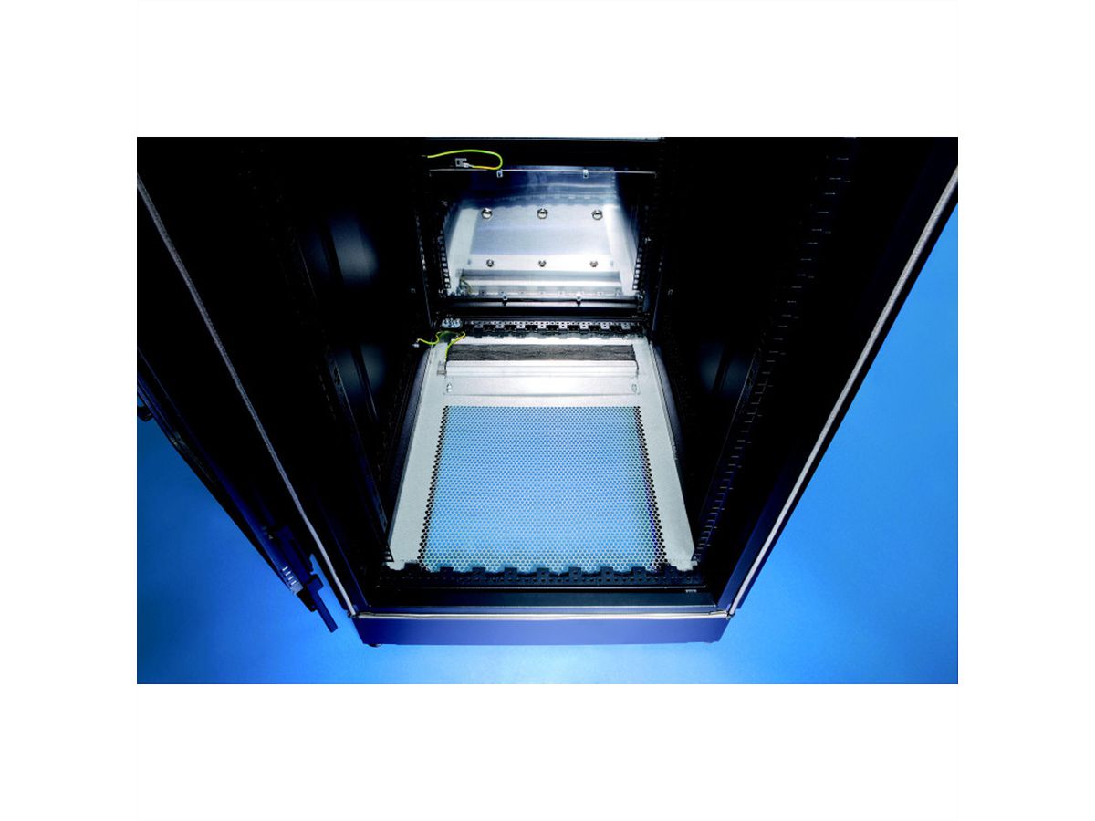 SCHROFF Bodenblech EMV, perforiert, mit Kableinführung - BODENBL.PERF.600BX800T EMC