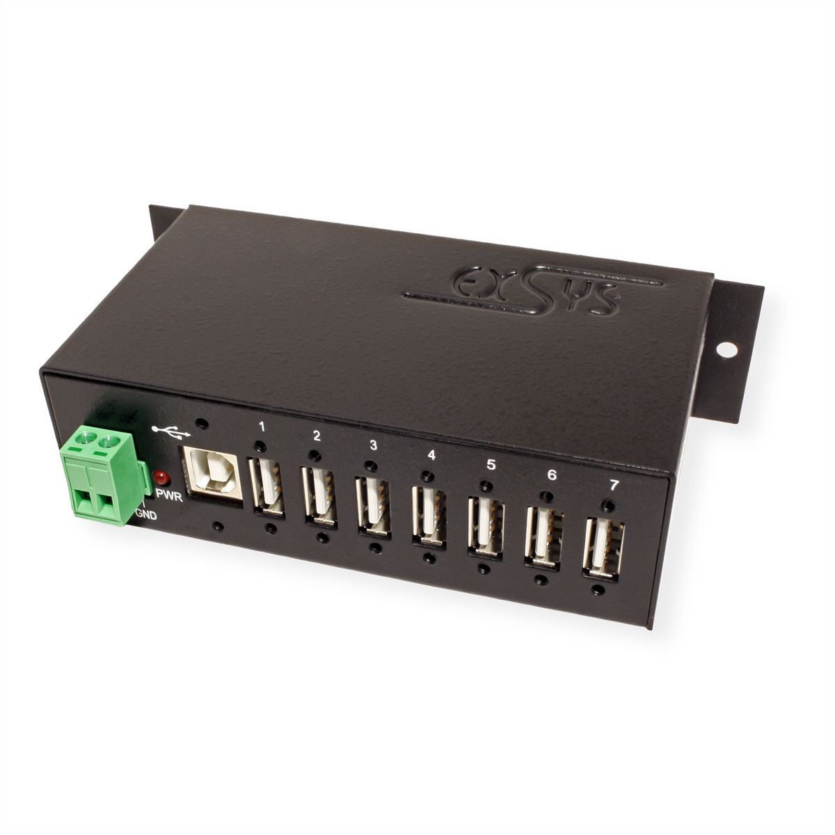 EXSYS EX-1177HMV USB 2.0 Hub Metall 7-Port