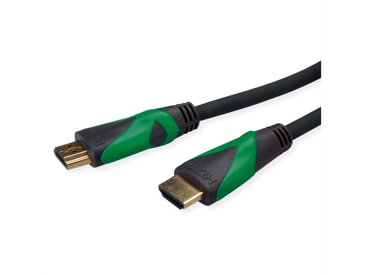 ROLINE GREEN ATC 8K HDMI Ultra HD Kabel mit Ethernet, ST/ST, schwarz, 2 m