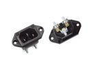 BACHMANN Kaltgerätestecker IEC320 C14, schwarz, Schraubanschluß