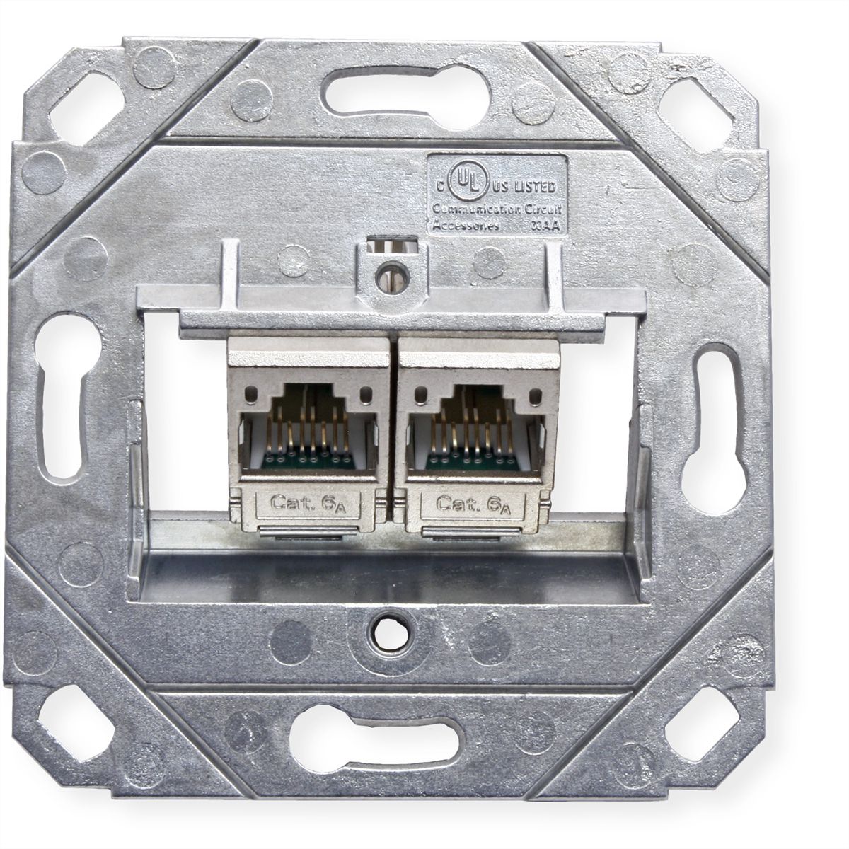 METZ CONNECT Dose UP/2 reinweiss E-DAT Modul 2 Ports, Cat.6 (Class E)