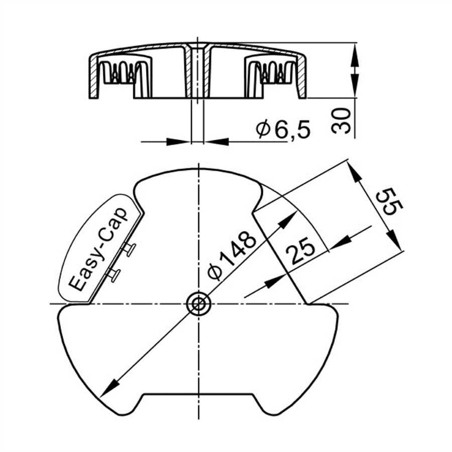 BACHMANN Kabelschlange Easy-Cap schwarz