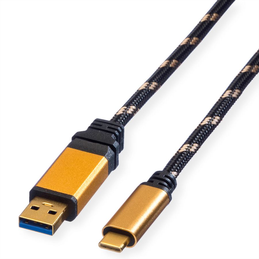 ROLINE GOLD USB 3.2 Gen 1 Kabel, USB A-C, ST/ST, 0,5 m