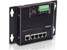 TRENDnet TI-PG50F 5-Port Industrial PoE+ Gigabit Front Access Switch, wandmontierbar