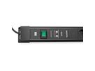 BACHMANN CONNECTUS 6xUTE, 1xGVS 1xSchalter 2,0m CEE7/7 Schwarz