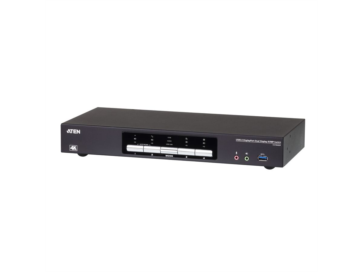 ATEN CS1944DP 4-Port USB 3.0 4K DP KVM, DUAL View