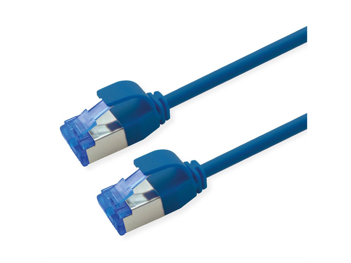 ROLINE Patchkabel Cat.6A (Class EA) S/FTP (PiMF), LSOH, PoE, blau, 2 m
