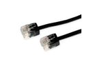 ROLINE UTP Patchkabel Kat.6A (Class EA), extra-flach, schwarz, 1 m