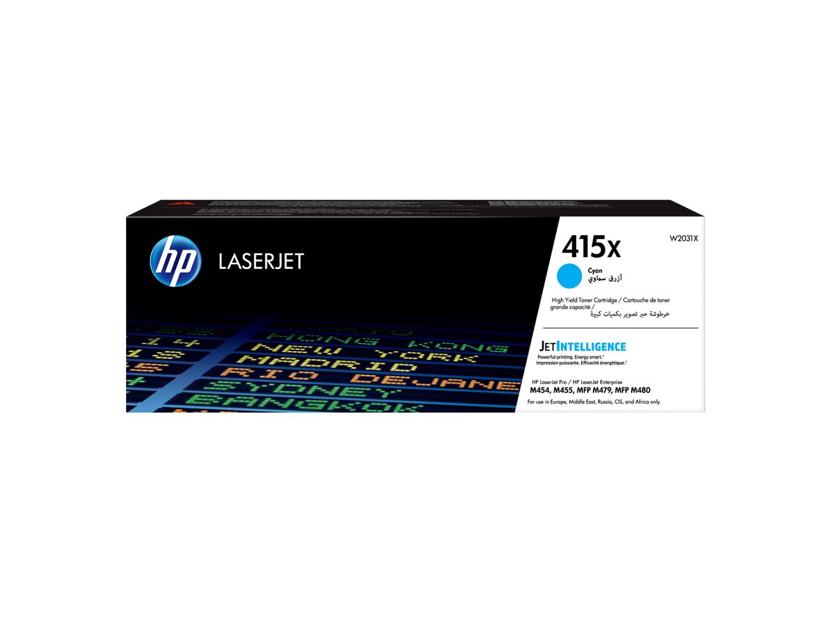 HP 415X Cyan Original LaserJet Tonerkartusche mit hoher Reichweite