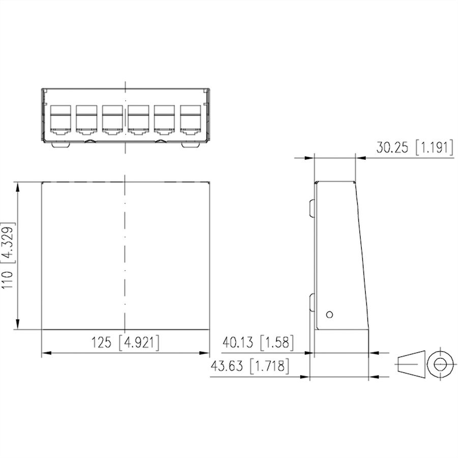 METZ CONNECT Modul AP-Gehäuse 6 Port reinweiß RAL9010