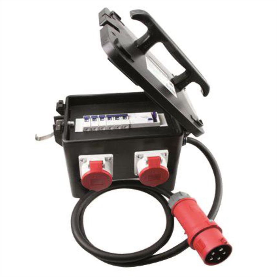 BACHMANN Vollgummiverteiler 32A 3Ph, 1x16A 5p400V, 1x32A 5p400V